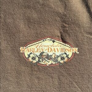 Pacific Harley-Davidson Brown Honolulu Tee with Hawaiian Islands Logo
